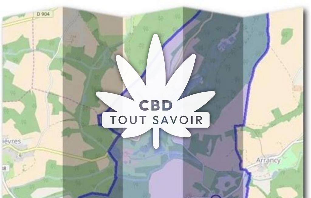 Village à Ployart-Et-Vaurseine avec feuille Cannabis CBD