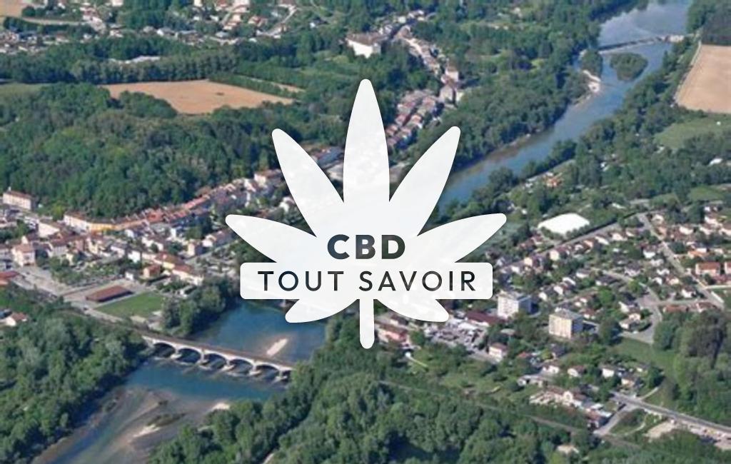 Village à Pont-D'Ain avec feuille Cannabis CBD