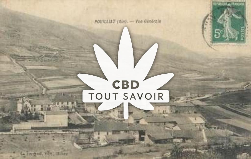 Village à Pouillat avec feuille Cannabis CBD