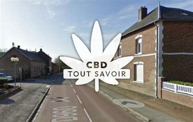 Village à Premont avec feuille Cannabis CBD