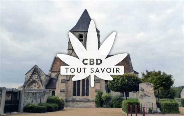 Village à Presles-Et-Boves avec feuille Cannabis CBD