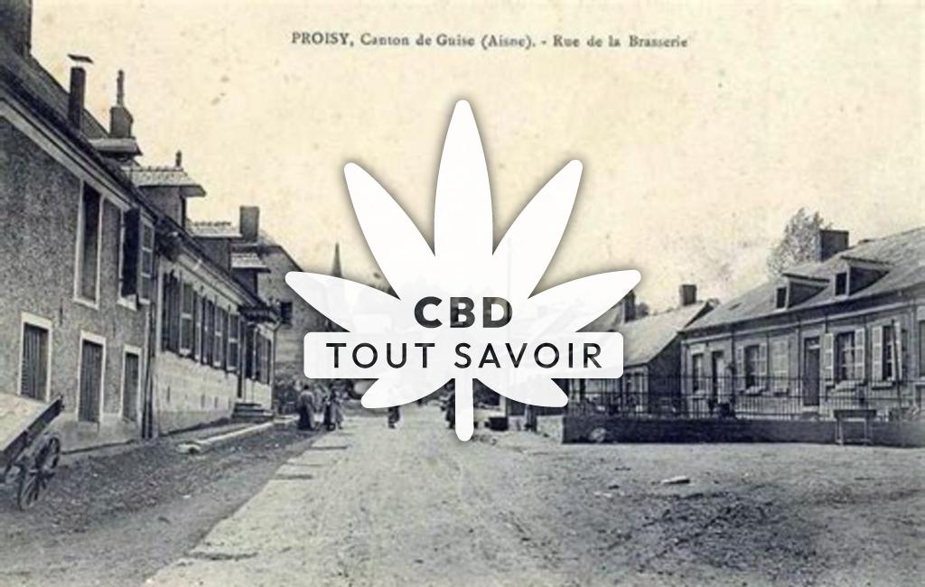 Village à Proisy avec feuille Cannabis CBD