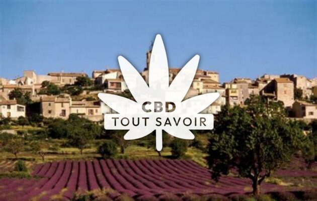 Village à Puimoisson avec feuille Cannabis CBD