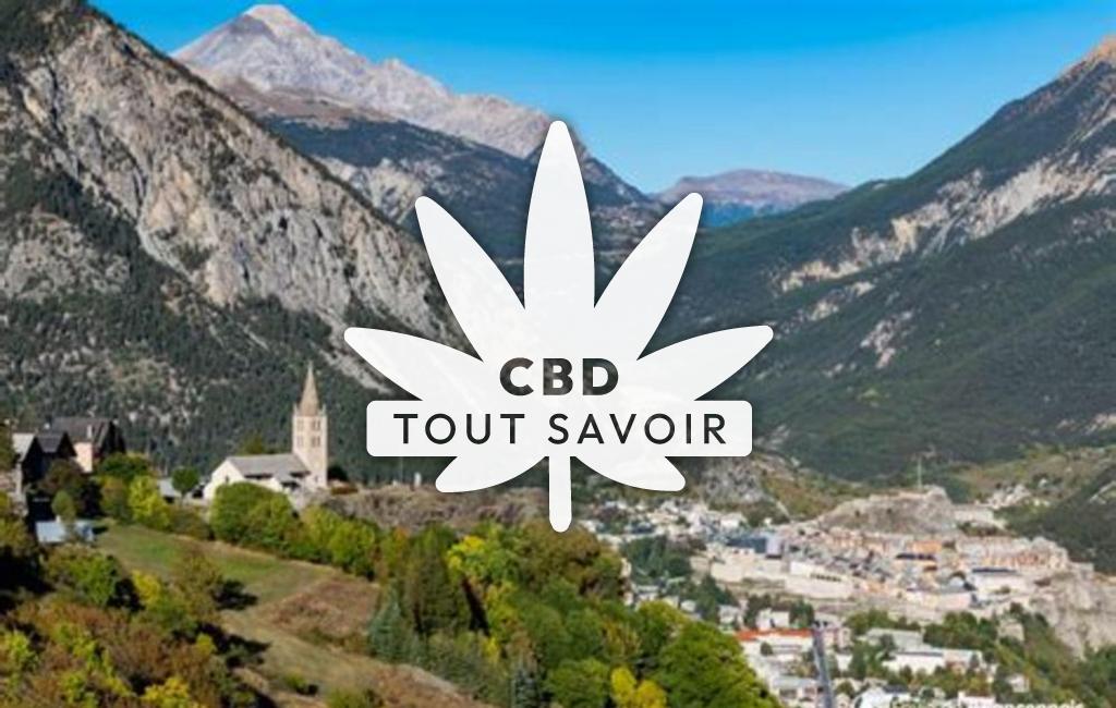 Village à Puy-Saint-Pierre avec feuille Cannabis CBD