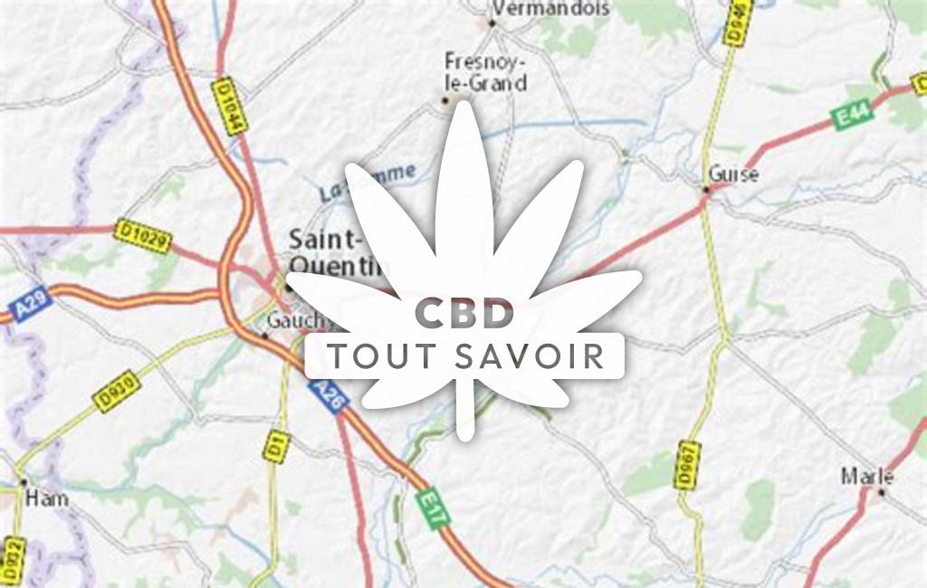 Village à Regny avec feuille Cannabis CBD