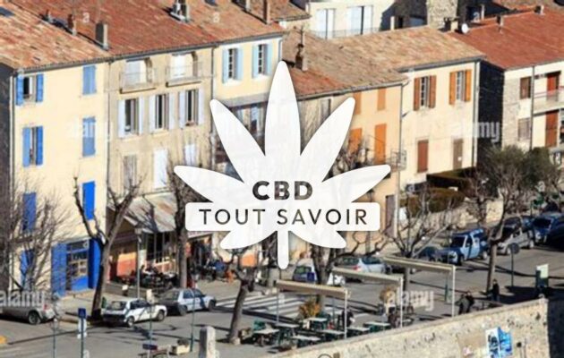 Village à Reillanne avec feuille Cannabis CBD