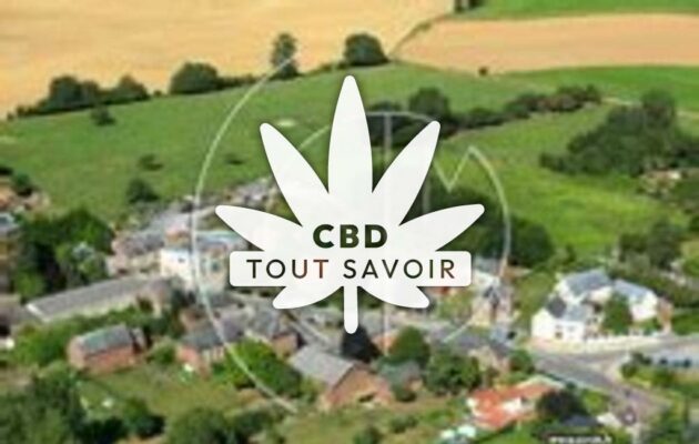 Village à Renansart avec feuille Cannabis CBD