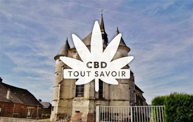 Village à Renneval avec feuille Cannabis CBD