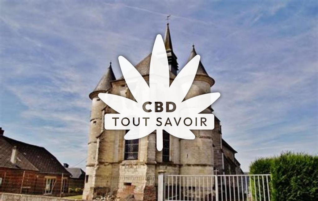 Village à Renneval avec feuille Cannabis CBD