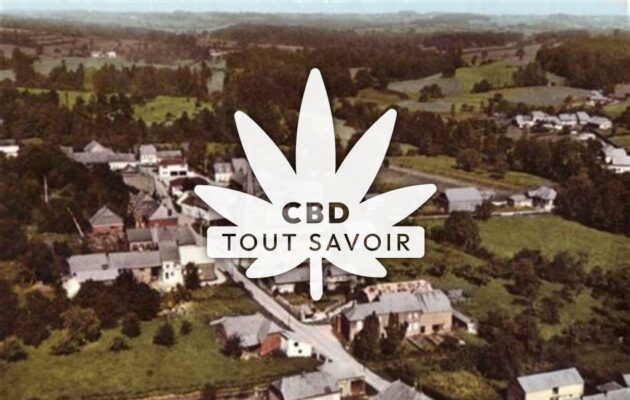 Village à Resigny avec feuille Cannabis CBD