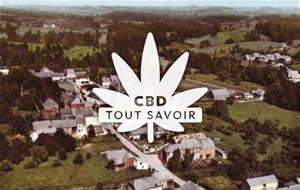 Village à Resigny avec feuille Cannabis CBD