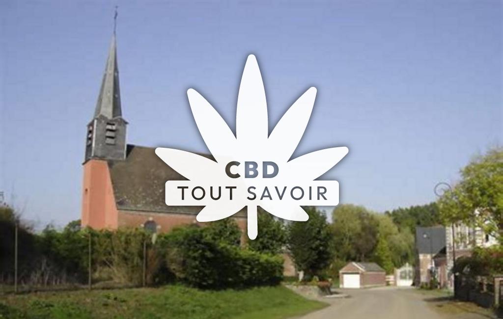 Village à Ribeauville avec feuille Cannabis CBD