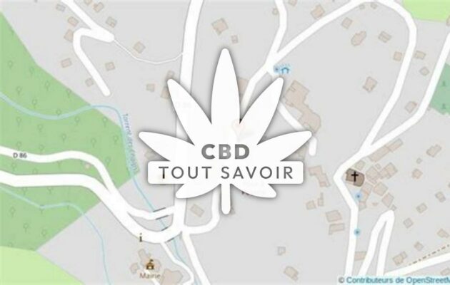 Village à Risoul avec feuille Cannabis CBD