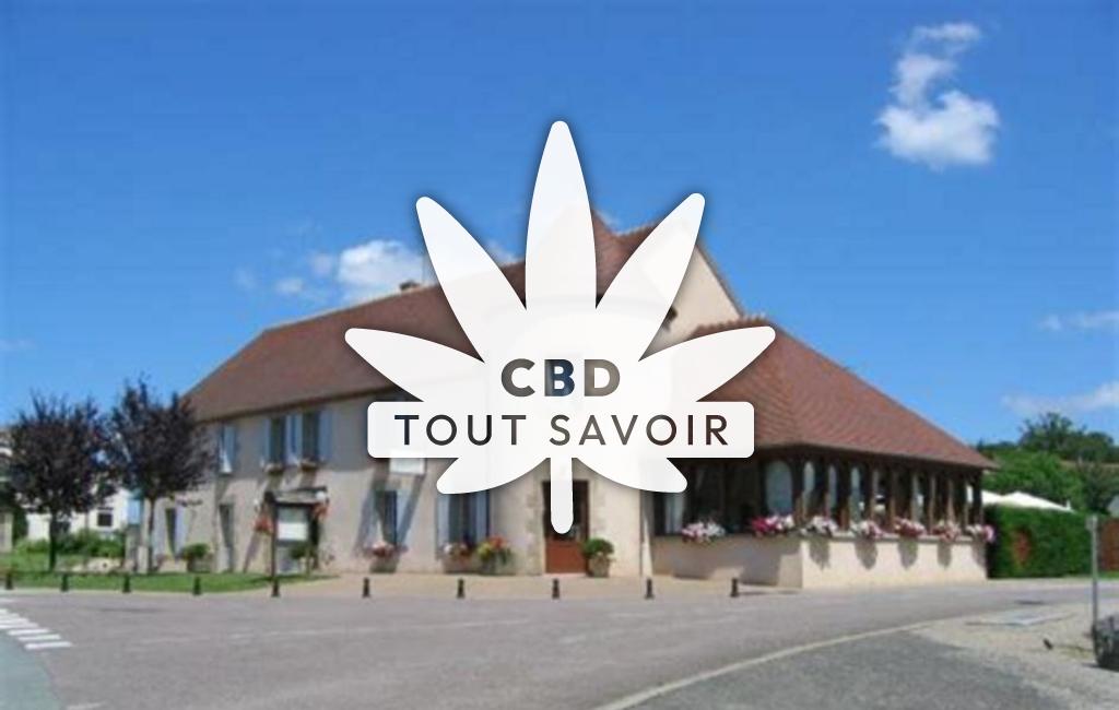 Village à Rocles avec feuille Cannabis CBD