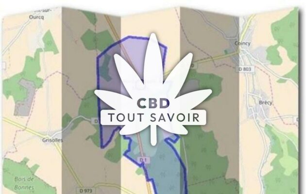 Village à Rocourt-Saint-Martin avec feuille Cannabis CBD