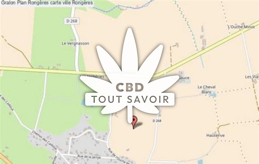 Village à Rongeres avec feuille Cannabis CBD