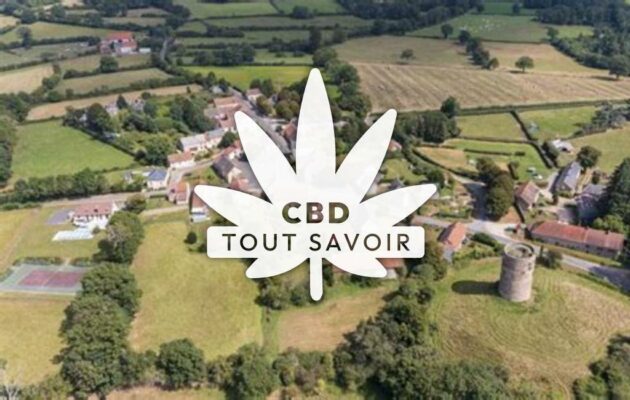 Village à Ronnet avec feuille Cannabis CBD