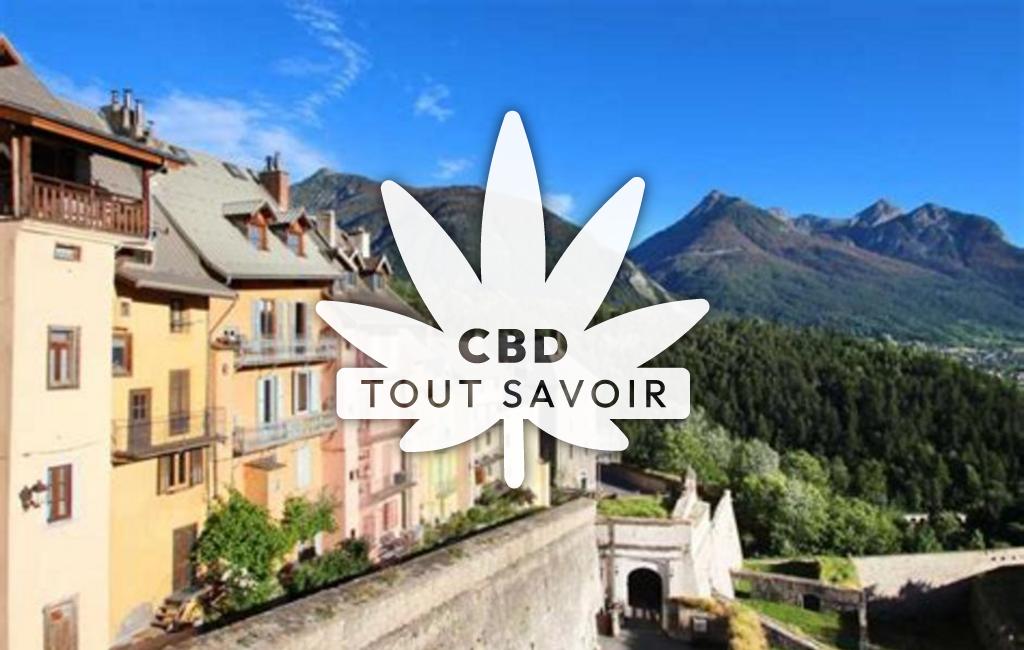 Village à Rosans avec feuille Cannabis CBD