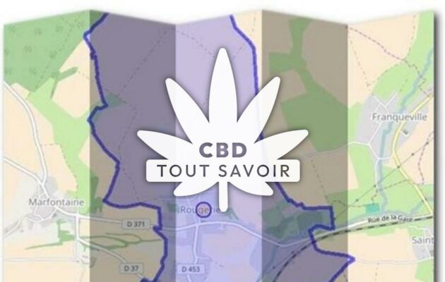 Village à Rougeries avec feuille Cannabis CBD