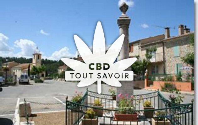 Village à Roumoules avec feuille Cannabis CBD