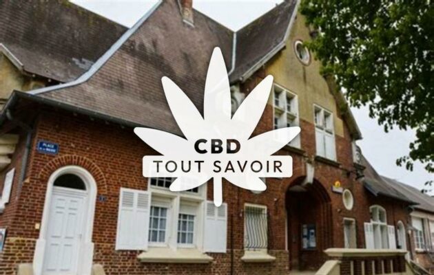 Village à Roupy avec feuille Cannabis CBD