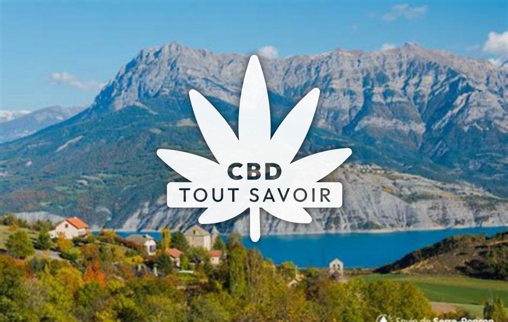 Village à Rousset avec feuille Cannabis CBD