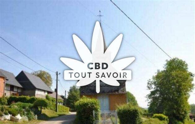 Village à Rouvroy-sur-Serre avec feuille Cannabis CBD