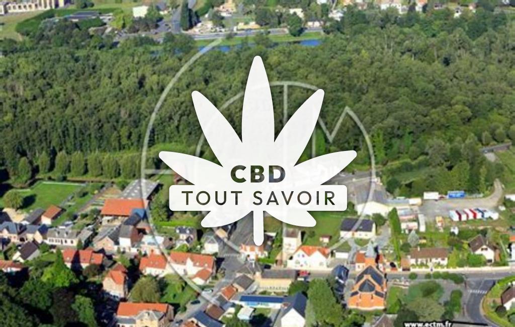 Village à Rouvroy avec feuille Cannabis CBD