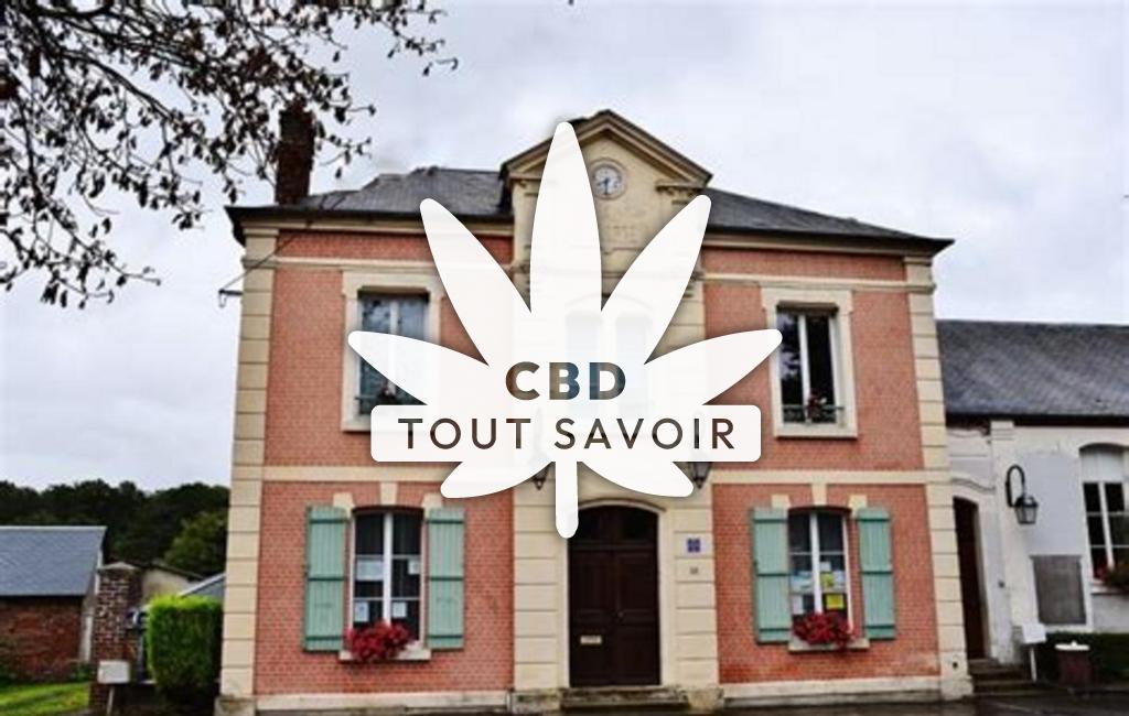 Village à Royaucourt-Et-Chailvet avec feuille Cannabis CBD