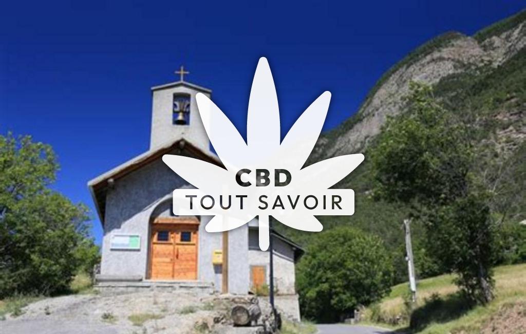 Village à Saint-Andre-D'Embrun avec feuille Cannabis CBD