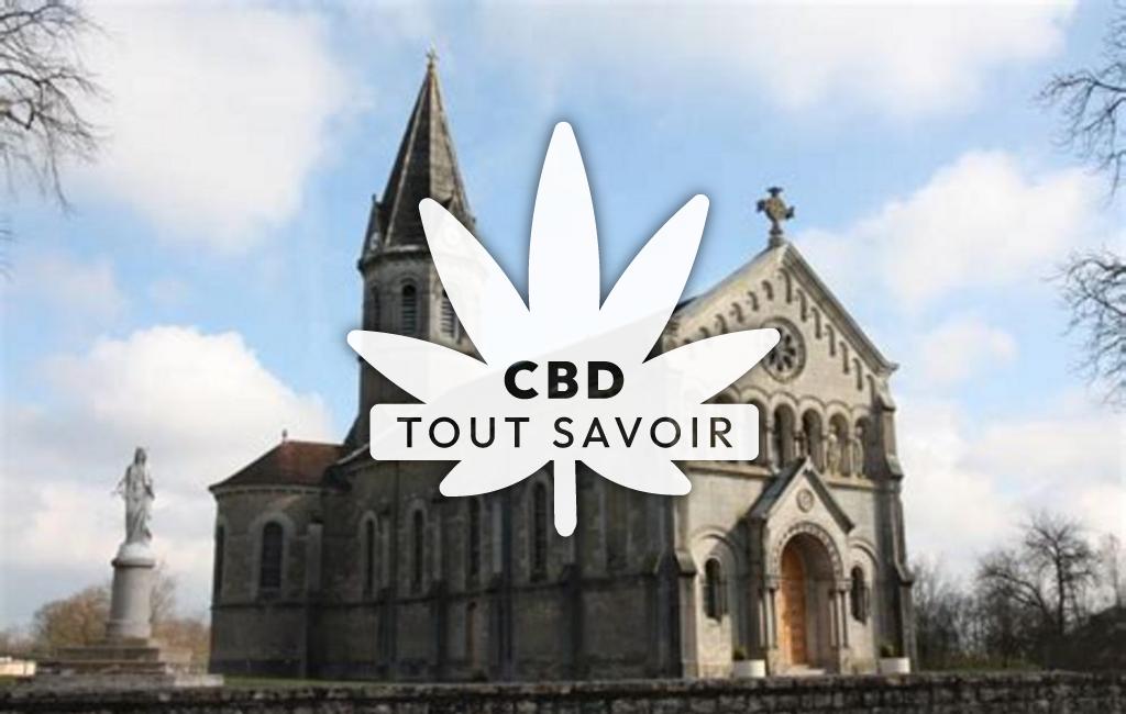 Village à Saint-Benigne avec feuille Cannabis CBD