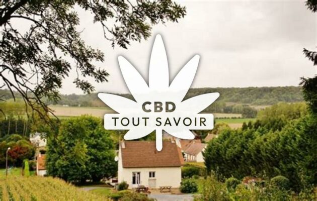 Village à Saint-Christophe-A-Berry avec feuille Cannabis CBD