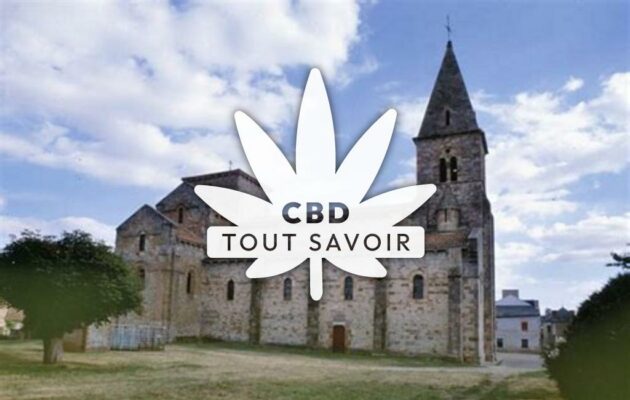 Village à Saint-Desire avec feuille Cannabis CBD