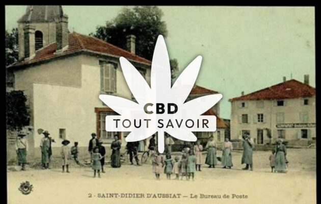 Village à Saint-Didier-D'Aussiat avec feuille Cannabis CBD