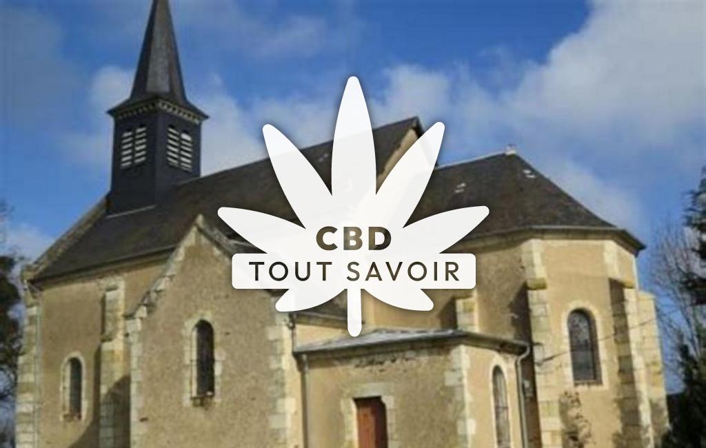 Village à Saint-Eloy-D'Allier avec feuille Cannabis CBD