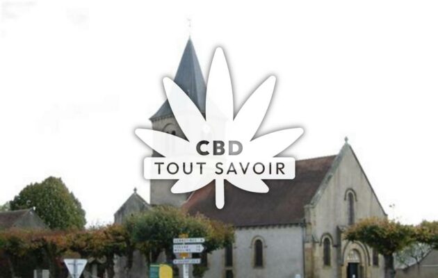 Village à Saint-Ennemond avec feuille Cannabis CBD