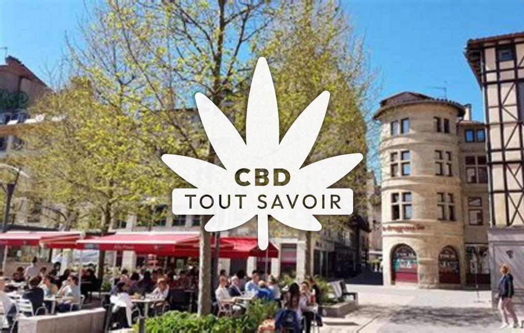 Village à Saint-Etienne-sur-Reyssouze avec feuille Cannabis CBD