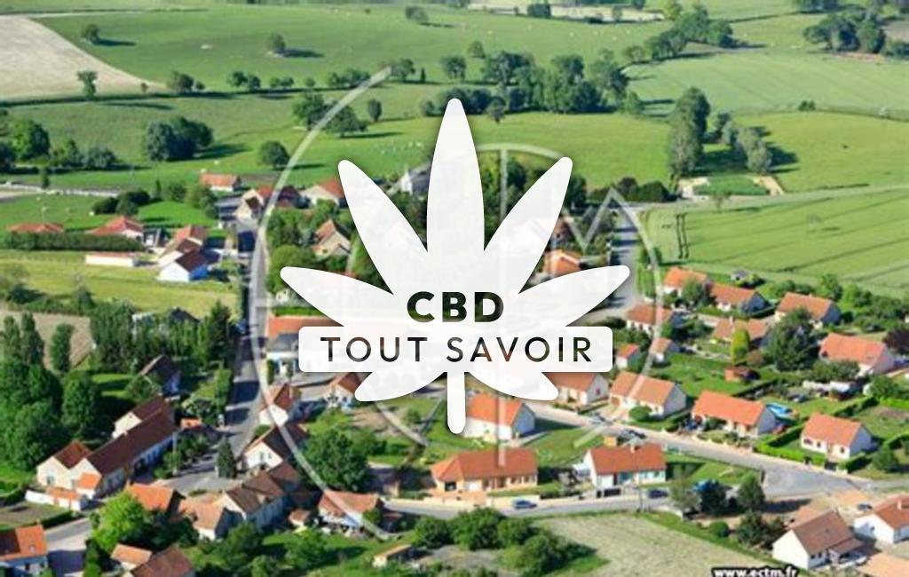 Village à Saint-Felix avec feuille Cannabis CBD