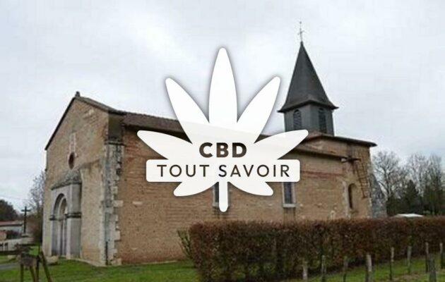 Village à Saint-Germain-sur-Renon avec feuille Cannabis CBD