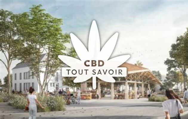 Village à Saint-Hilaire avec feuille Cannabis CBD