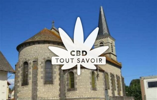 Village à Saint-Loup avec feuille Cannabis CBD