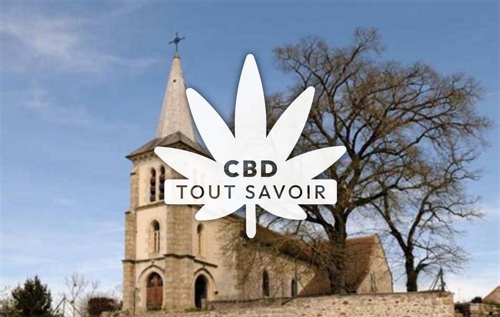 Village à Saint-Martinien avec feuille Cannabis CBD