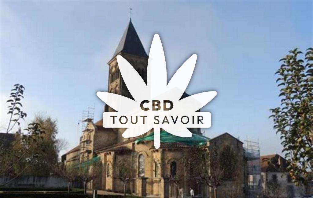 Village à Saint-Menoux avec feuille Cannabis CBD