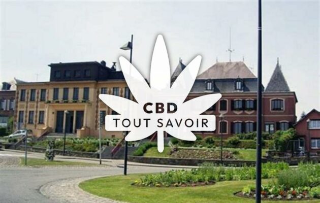 Village à Saint-Michel avec feuille Cannabis CBD