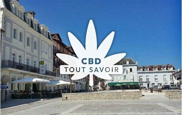 Village à Saint-Palais avec feuille Cannabis CBD