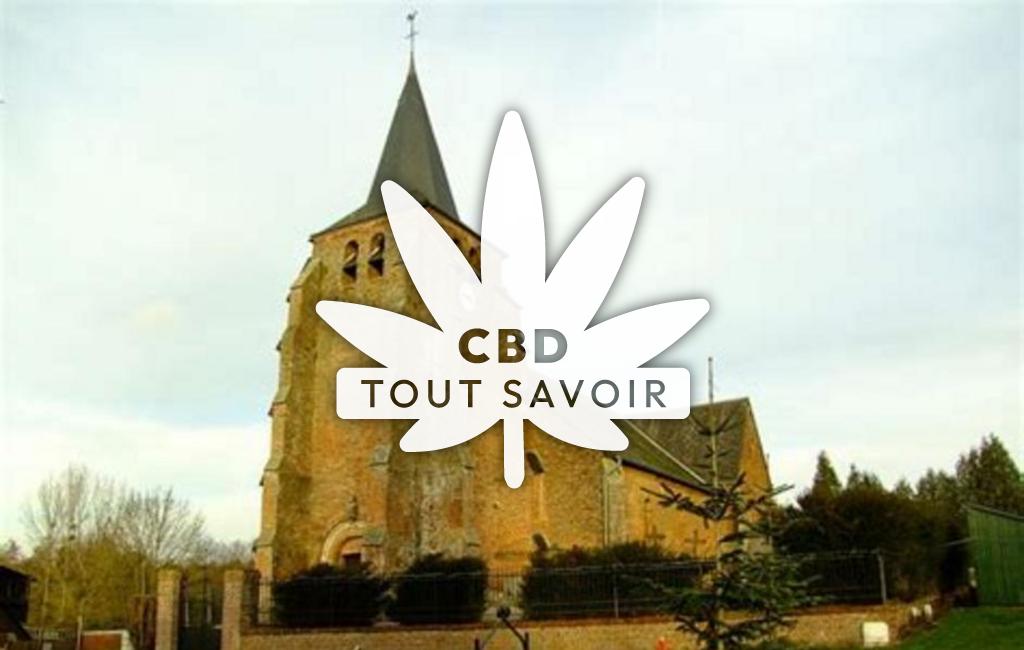 Village à Saint-Pierre-les-Franqueville avec feuille Cannabis CBD