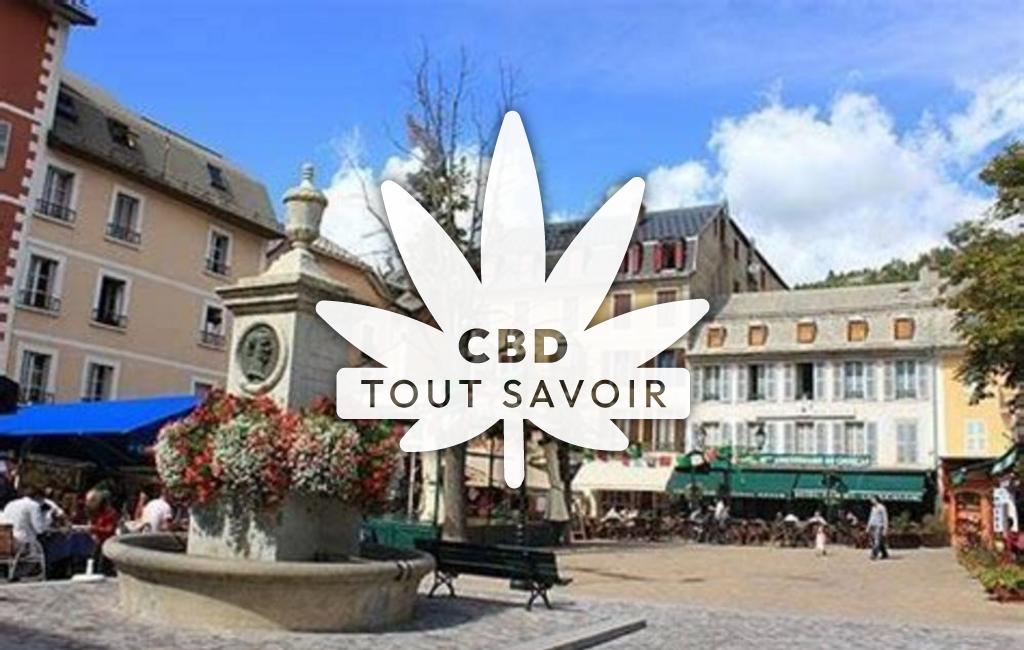 Village à Saint-Pons avec feuille Cannabis CBD