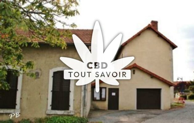 Village à Saint-Priest-D'Andelot avec feuille Cannabis CBD