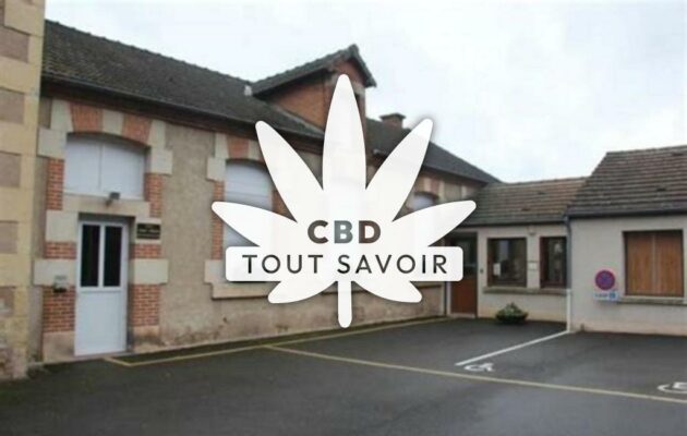 Village à Saint-Prix avec feuille Cannabis CBD