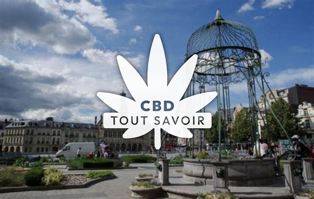 Village à Saint-Quentin avec feuille Cannabis CBD